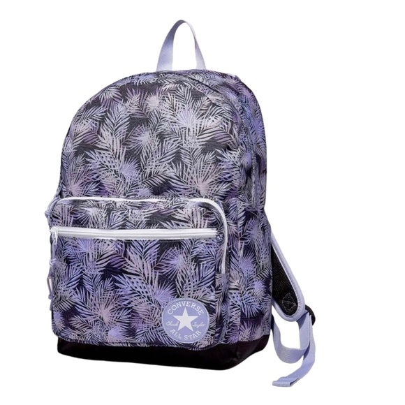 Converse Unisex Go 2 Backpack Palm Purpure Laptop Pockets Zip 10019901-A15 - Picture 1 of 5